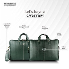 HAMMONDS FLYCATCHER Genuine Leather Office Bag for Men - 15.6 Inch Laptop Bag for Men for Professionals, Business Travelers - Adjustable Straps & Multiple Compartments - 1 Year Warranty - Brown
