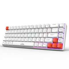 EvoFox Katana S Mini Mechanical Keyboards Wireless | Tri-Mode (3X BT, 2.4GHz & Wired) Connectivity | Hot-Swappable Red Switches | 68-Key Compact Layout | Rainbow Backlight | Rechargeable Battery