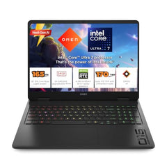 HP Omen Smartchoice, Intel Core Ultra 7 255H, 8GB RTX 5060, 24GB DDR5(Upgradeable) 1TB SSD, 2K, 165Hz, 3ms, IPS, 16''/40.6cm, Win11, M365*Office24, Shadow Black, 2.43kg, am0238tx, RGB Gaming Laptop