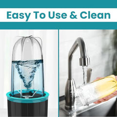 Crompton Ameo Blend | Nutri blender | Smoothie Maker | Mixer Grinder | 400 watts powerful motor | 2 Food grade jars | Sipper Cap | Storage lid | 2 years warranty | Black & Sea Green Color