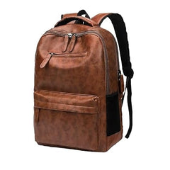 Treggo Premium 30L Anti-Theft Faux Leather Laptop Backpack for Men & Women, Water Resistant Large Travel Daypack, College School Office Casual Backpack with Laptop Compartment