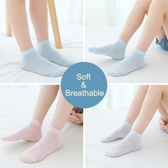 MOMISY 5 Pairs Baby Girl Boys Tube Socks Toddlers Infant kids children Spring and Autumn Socks Stretch Ankle Sock (IN, Age, 3 Years, 5 Years, NetDiamond)