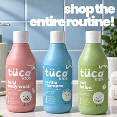 Tuco Kids Body Wash for Kids, With Saffron & Tulsi, Natural Baby Wash-300ml | Gently Cleanses, Soothes & Nourishes Skin, With Sandalwood Oil, SLS, Sulphate & Paraben Free, Gentle Baby Body Wash For Bath
