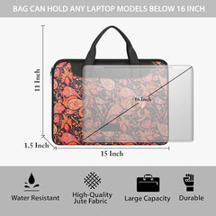 Tabelito Laptop Sleeve Bag 13" to 15.6 inch for Women Jute and Vegan Leather Office Everyday Handbags
