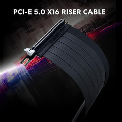 Lian Li PCIe 5.0 x16 Riser Cable, 200mm GPU Extension, Black (PW-PCI-520X)