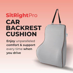 Grin Health Mini Back Support Cushion for Lumbar Support & Back Pain Relief, Backrest for Car Seat, Lower Back Cushion for Office Chair, Driving, Travel Backrest Pillow