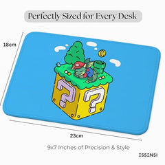 ESSENSI Mouse Pad for Laptop & Desktop | 9x7 Inch Anti-Fray Stitched Edges | Non-Slip Rubber Base | Desk Setup Accessory for Students, Gamers & Professionals (Big Things)