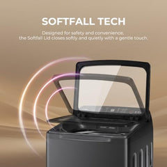 Haier 11 Kg, In-Built Heater, Front Panel Design, NZP Technology, Oceanus Wave Drum, Fully Automatic Top Load Washing Machine (ETL110-HC8S8 | Black)