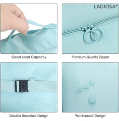 Ladiosa® Nylon Travel Organizer, Packing Cubes for Travel, Travel Essentials, Packing Cubes, Packing Bags for Clothes, Travel Organizer for Women, Packing Bags, 2.8x19.2 cm, Blue