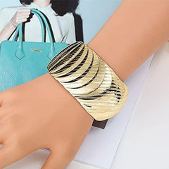 SYGA Cross Border Metal Open Hollow Vintage Bracelet for Girl, Party, Holiday, Beach Accessories - 10 Gold