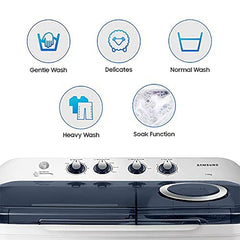 Samsung 7 kg, 5 star, Semi Automatic Top Load Washing Machine (WT70M3000UU/TL, Air Turbo Drying, LIGHT GRAY, 5 Year Warranty on Wash Motor)