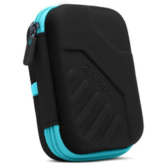 AirCase Hard Disk Cover Case for 2.5 Inch HDD SSD - Lycra EVA Hardshell, Water Resistant | Mesh Pocket for USB Cable, Earphone, Power Bank, Charger | Multi-Gadget Travel Pouch (Grey)