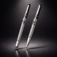 Parker Gift Set | Vector Special Edition Chrome Trim Roller Ball Pen with Parker Keychain | Ideal for Gifting | Elegant Gift for Any Occasion