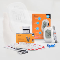 BPL Medical Technologies Glucose Meter Kit for Instant Accurate Blood Sugar Test at Home|Glucometer Machine, 10 Lancets, Lancing Devices & Vial of 110 (10+100) Diabetes Test Strips Combo