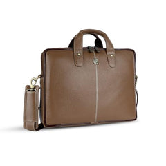 HAMMONDS FLYCATCHER Men Genuine Leather Office Bag - Laptop Bag - Padded Laptop Compartment, Fits 14 Inch Laptop - Adjustable Strap, 1 Year Warranty - Office, Travel, Daily Use - Brushwood, Brown