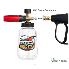 Fieldstar Car Pressure Washer Gun with Transparent Foam Cannon | Heavy Duty Car Wash Foam Gun with 1/4" Quick Connector & 1L Bottle | Compatible with STARQ,Vantro, Aimex,Shakti, iBELL