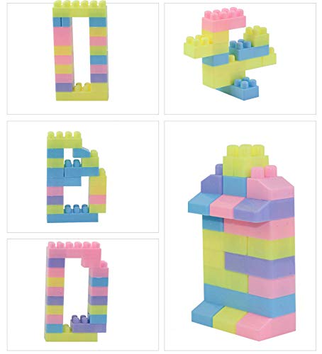 Syga 182 Pcs Toy Building Bricks Educational Game Blocks Kit for 3+ Childern (Transparent Bag)