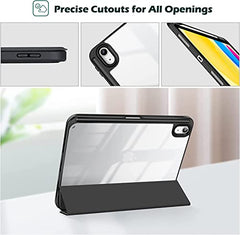 ProElite Case Cover for Apple iPad (A16) 11th/10th Generation (2025/2022), Transparent case Cover with Pencil Holder for iPad 11th/10th Gen 2025/2022, Grey
