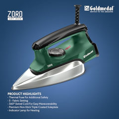 Goldmedal Glide 1100W Dry Iron | Non-stick Weilburger Premium