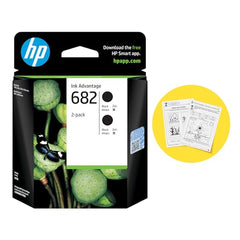 HP 682 2-Pack Black Original Ink Advantage Cartridges