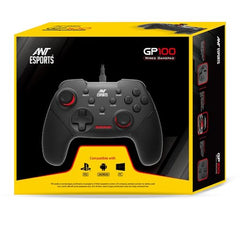 Ant Esports GP115 Wired Gamepad for PC,Laptop,PS3,Android TV &Media Box|USB Gaming Controller with Turbo Function|XInput DInput Support|Dual Analog Sticks|Plug & Play|Steam Compatible|Gamepad-Black