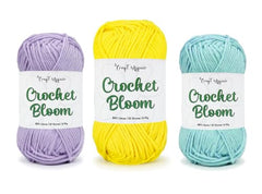 Craft Affair | Crochet Bloom Cotton Yarn 8ply (Each Color 2mm, 77Meter, 50Gram) 100% Pure Cotton | for Knitting Yarn | Craft & DIY Project: Grey, Pink, Off White