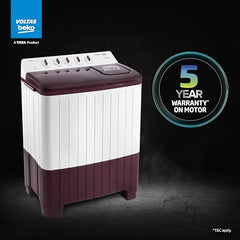 Voltas Beko, A Tata Product 6.5 Kg 5 Star Semi-Automatic Top Loading Washing Machine (WTT65UNX/OK3I0I0W01, Blue, Pulsator wash technology)
