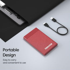 Sounce 2.5-Inch SATA to USB Type-C 3.1 External HDD/SSD Enclosure | 6Gbps UASP Speed | Tool-Free Design | Compatible with 7mm & 9.5mm Drives up to 6TB | Plug & Play | Shockproof Portable Case (Type C)