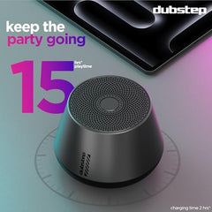 Dubstep Pop 600 Wireless Speaker, 15 Hrs Playtime, 52mm Driver, TWS Pairing, 6W Output Bluetooth Speakers (Grey)