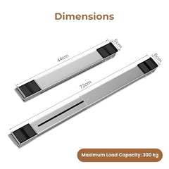 Home Essential Universal Heavy-Duty Steel Adjustable Movable Stand for Washing Machine & Fridge, Fridge Roller Stand, Adjustable Appliance Stand, 12 Kg Front Load Washing Machine Stand
