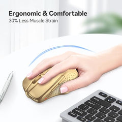 TECKNET Wireless Mouse, 2.4G Ergonomic Computer Mouse, 2600 DPI, Green