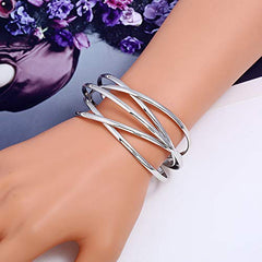 SYGA Cross Border Metal Open Hollow Vintage Bracelet for Girl, Party, Holiday, Beach Accessories - 10 Gold