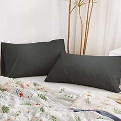 Soft Pillow Covers 19 x 29 Inches - Egyptian Cotton 600 Thread Count Set of 2 Pillow Cover Set Envelope Closure Hotel Quality Pillowcase - Beige