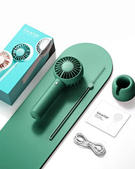 Gaiatop Mini Portable Fan, Powerful Hand Fan Cute Design 3 Speed Personal Small Desk Fan With Base, Lightweight Rechargeable Usb Handheld Fan For Girl, Women, Men, Indoor, Outdoor, 15 Cm, Pink