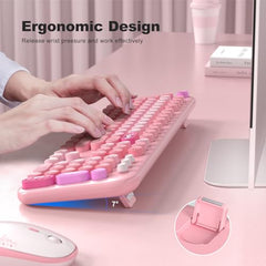 MOFII Wireless Keyboard and Mouse Combo, Full Size, 2.4GHz, Windows, Purple