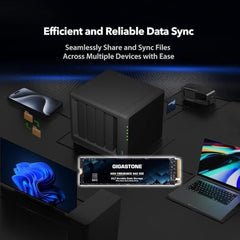 Gigastone 【NAS Certified】 High Endurance M.2 SSD 2TB (2-Pack) for Data Cache and Fast Boot, NVMe PCIe Gen3 Up to 2600MB/s, TLC Flash with SLC Caching, 24/7 Reliable for Gaming/PC/NAS, 5-Year Warranty
