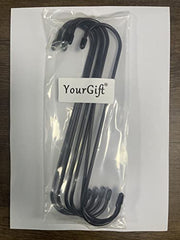 YourGift Steel 10 Pack Heavy Duty S Hooks Black S Shaped Hooks Hanging Hangers Hooks For Kitchen, Bathroom, Bedroom And Office: Pan, Pot, Coat, Bag, Plants(10 Pack/S Hook/Black/2.4 Inch)