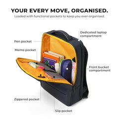 MOKOBARA Element 16L Laptop Backpack 14 Inch Office Travel Black