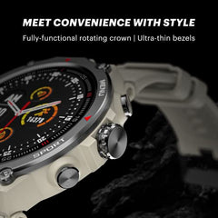 Noise Endeavour 2 (Smartchoice) Rugged Smart Watch – 1.46″ AMOLED Display, Built-in GPS, ABC Sensors, Up to 7-Day Battery, 5ATM Water Resistance, AI, Strava Integration, for iOS & Android (Jet Black)