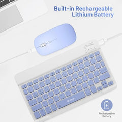 GR Deals Bluetooth Keyboard and Mouse Combo Portable Wireless Keyboard Mouse Set for Pad/Phone/OS/and Above Samsun Tablet Phone Smartphone Android Windows (Purple)