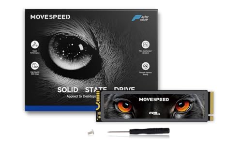 MOVE SPEED HB7450 4TB PS5 Internal Solid State Drive with TLC NAND Heatsink, PCIe 4.0 NVMe M.2 SSD - Up to 7450MB/s, 3D NAND Storage Expansion, PS5 Compatible