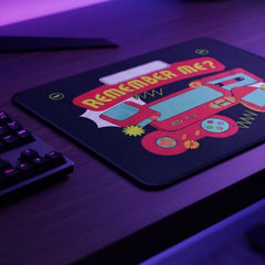 Laptell Gaming Mouse Pad with Smooth Fabric Surface & Non-Slip Rubber Base | Waterproof Washable Mat for Laptop, Desktop & Gaming Mouse | High-Speed Tracking, Portable Design – Retro 90s