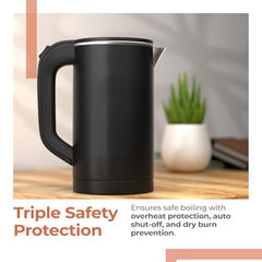 FRESHOME Electric Multipurpose Kettle 1.2L, 600W, with Stainless Steel Body, Egg Rack, Grill Rack, 3 Heating Modes & Rapid Boil Technology, Boiling Water, Tea, Coffee, Oats, Noodle, Soup (Silver)