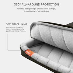 MOCA 360 Protective Laptop Sleeve 13.3 14 Inch for MacBook Pro 14 M1 Pro M1 Max 2021 A2442 Surface Laptop Studio Surface Book 3 2 ASUS VivoBook ZenBook Slim Case (13.3-14 Inch,Black)
