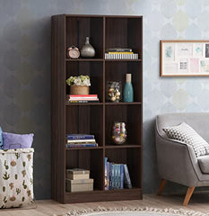 DeckUp Meritus-L 3-Shelf Engineered Wood Book Shelf and Display Unit (Walnut, Matte Finish)