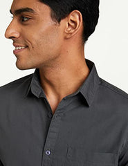 Amazon Brand - Symbol Men's Pack of 2 Cotton Casual Shirt| Regular Fit | Plain | Full Sleeve | Available in Plus Sizes