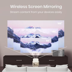 Portronics Beem 450 Smart LED Projector with 1080p Full HD Resolution, Built-in Streaming Apps (Netflix, Prime Video, Hotstar), 4000 Lumens, Screen Mirroring, 3 Watt Speaker, Bluetooth, Wi-Fi (White)