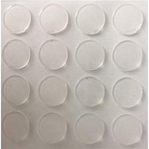 Syga Set of 10 Sheets Transparent Round Shape Stickers Acrylic Double-sided Traceless Adhesive Tape Pad Round Supplies Crafts(1cm)