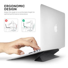 SKYVIK Elev8 Adhesive Adjustable Laptop Stand Ergonomic 2 Angles with Anti Slip Grip Sleek Arc Design