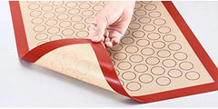 Syga Reusable Silicone Non-Stick Cookies Baking Mats for Moulds and Rolls, for Making Bread, Cakes, Macaroni, Buns and Loaves, Black, 2 Pieces